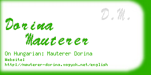 dorina mauterer business card